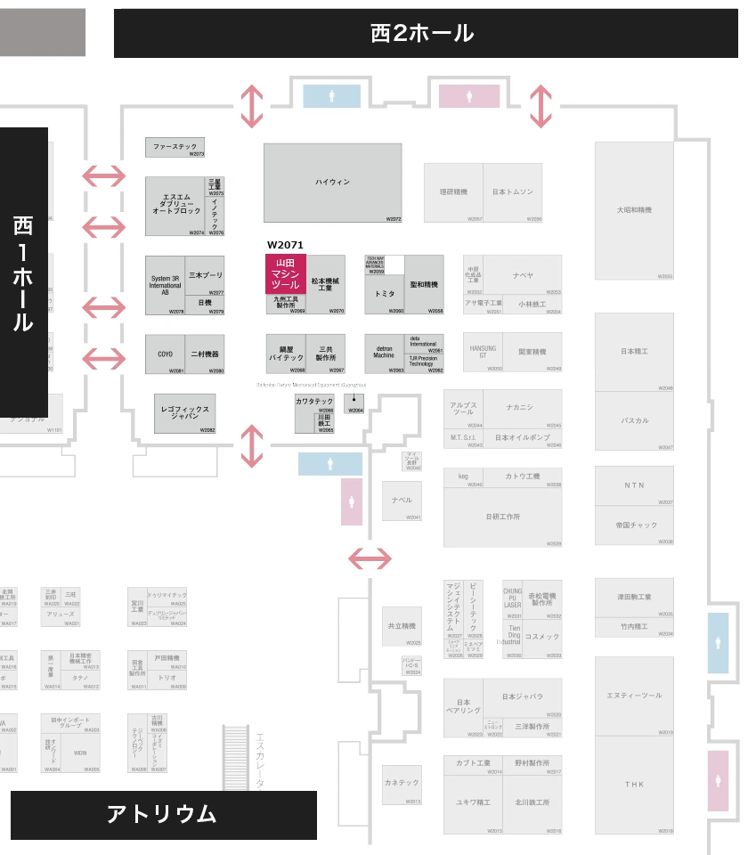山田マシンツールJIMTOF2026イベント会場フロアMAP