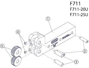 転造式ローレット寸法図 F711