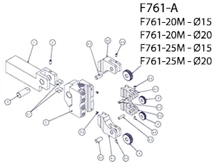 転造式ローレット寸法図 F761