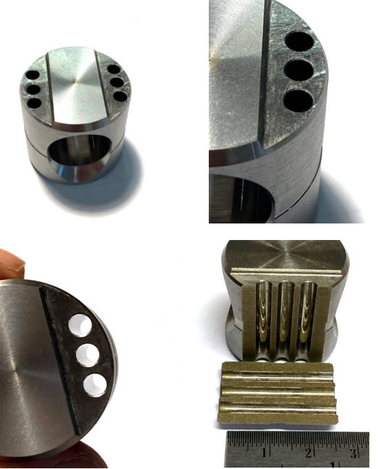 クーラントスルーホルダで10D深穴もノンステップ高速加工　ワーク