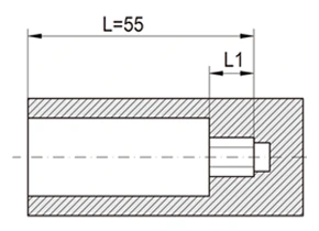ブローチヘッドの干渉 図