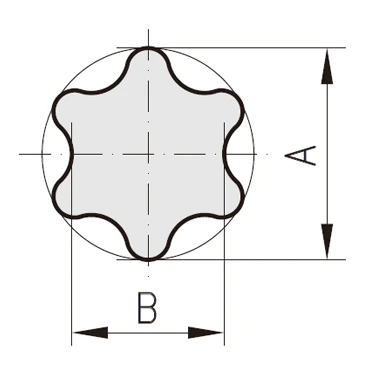 TORXⓇブローチ寸法図スタンダード