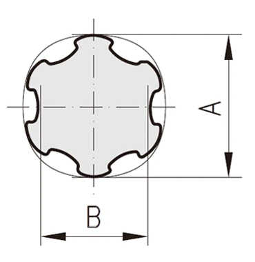 TORXⓇPLUSブローチ寸法図スタンダード