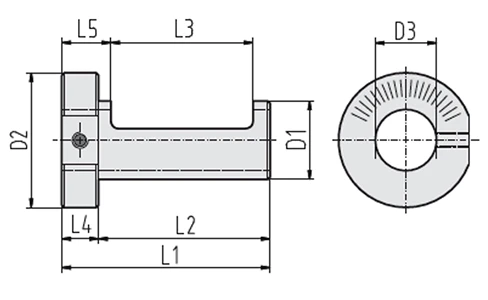 偏芯ブッシュ寸法図