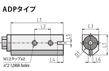 スロッター盤用アダプターADPタイプ