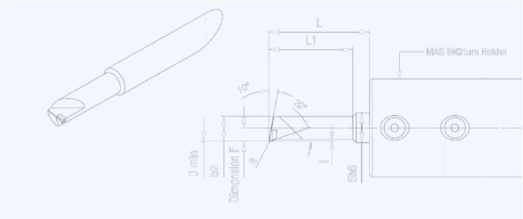 ロウ付けCBN寸法図
